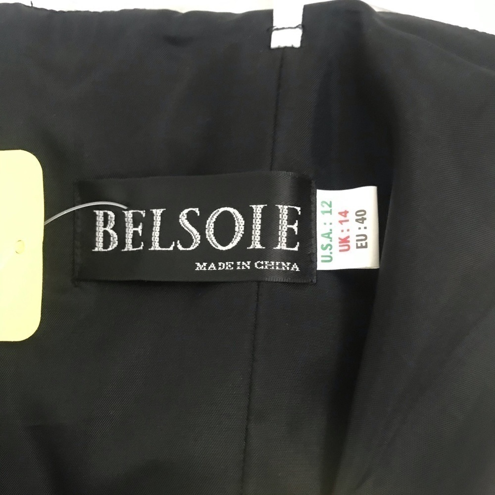 Belsoie Strapless Ruffle Formal Dress - Size 12 - Picture 7 of 10